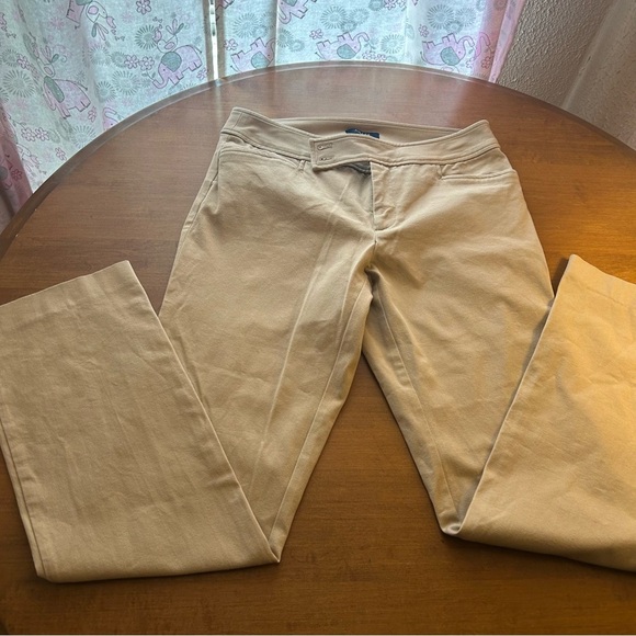 Chaps Pants - Chaos Women’s Beige Straight-Leg Slacks